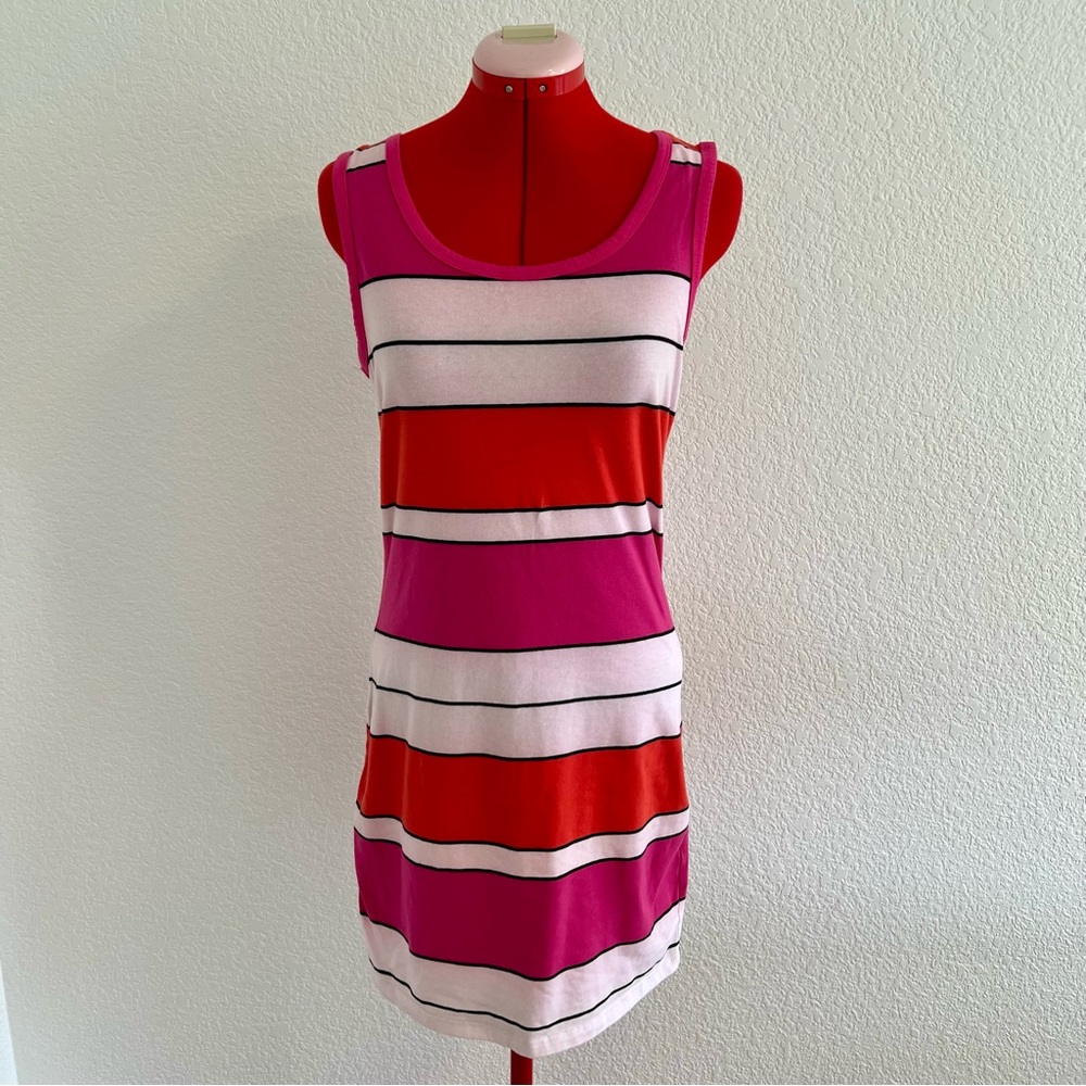 Kylie Zee Striped Sleeveless Mini Dress Small